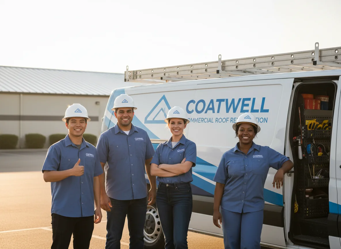 Commercial roof coating company in Holcomb, IL